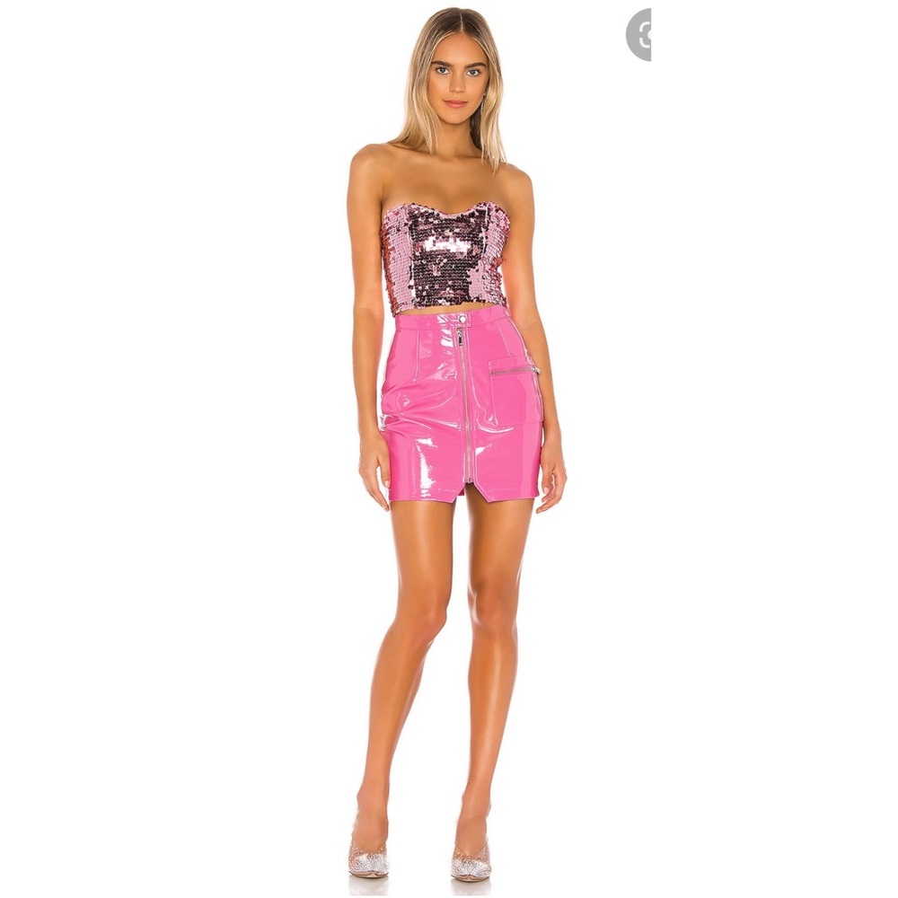 Revolve superdown simone zip mini Barbie skirt